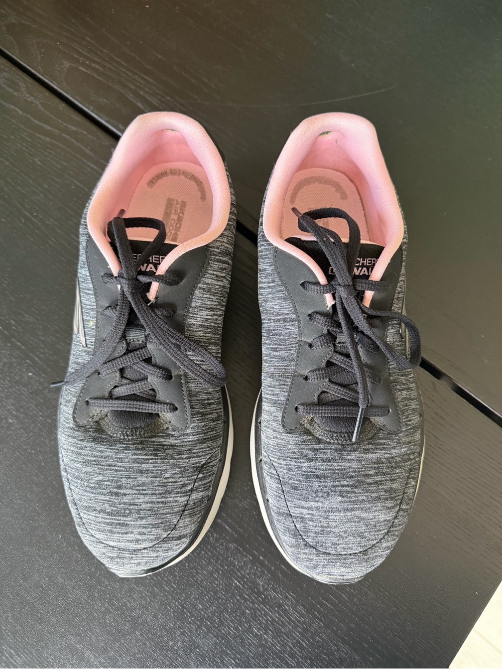 Skechers GOwalk Hyper Pillars Women’s Walking Shoes Black Gray Pink Size 8 - Picture 2 of 9